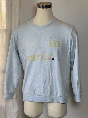 Cuisse de Grenouille Surf in Paris Sweatshirt Men's L Gray Embroidered Crewneck